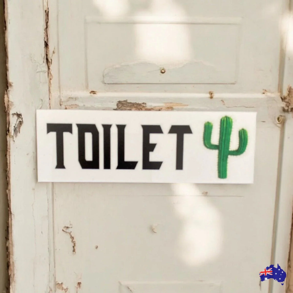 Cactus Toilet Laundry Bathroom Door Sign - The Renmy Store Homewares & Gifts