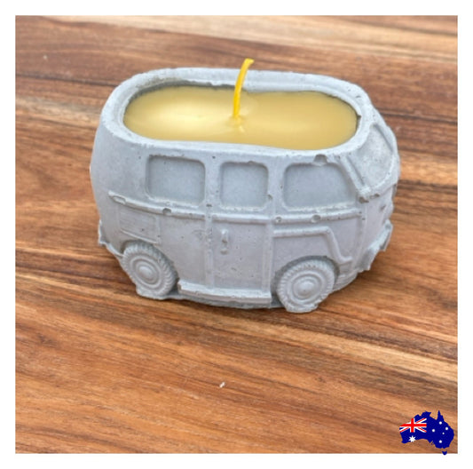 Pure Beeswax Kombi Van Candle Aussie Handmade