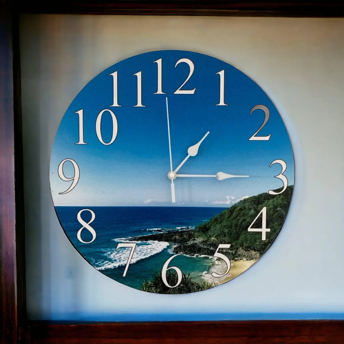 Clock Wall Beach 1770 Agnes 30cm 60cm Aussie Made - The Renmy Store Homewares & Gifts