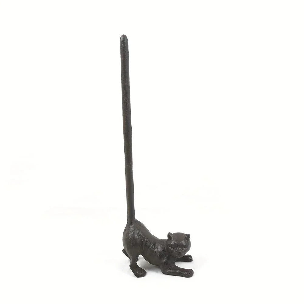 Paper Towel Holder Cat Cast Iron - The Renmy Store Homewares & Gifts