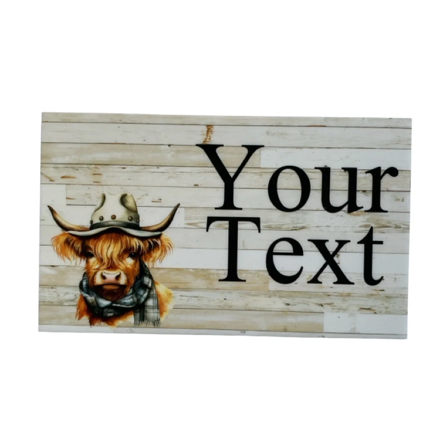 Cow Highland Cowboy Farm Custom Personalised Sign - The Renmy Store Homewares & Gifts