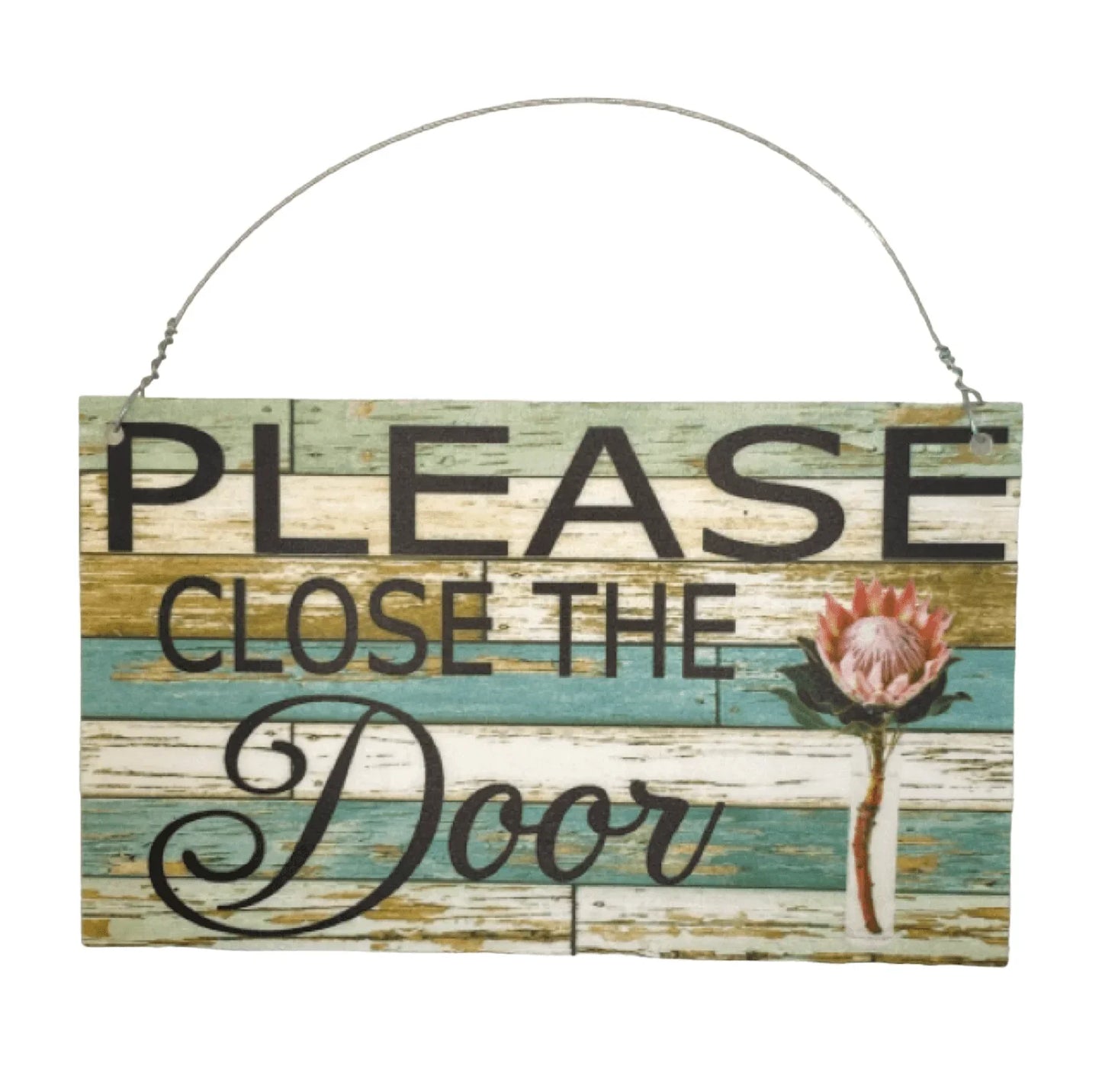 Please Close The Door Protea Sign - The Renmy Store Homewares & Gifts