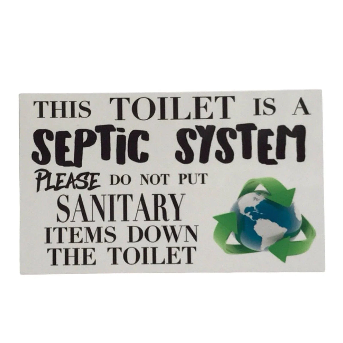 Toilet Septic System Bathroom Sign - The Renmy Store Homewares & Gifts