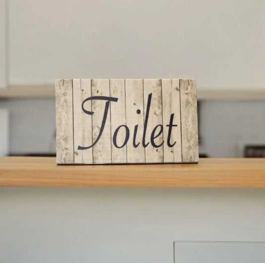 Toilet Laundry Bathroom Country Style Sign - The Renmy Store Homewares & Gifts