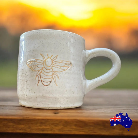 Mug Cup Bee Pottery Ceramic Aussie Made - The Renmy Store Homewares & Gifts