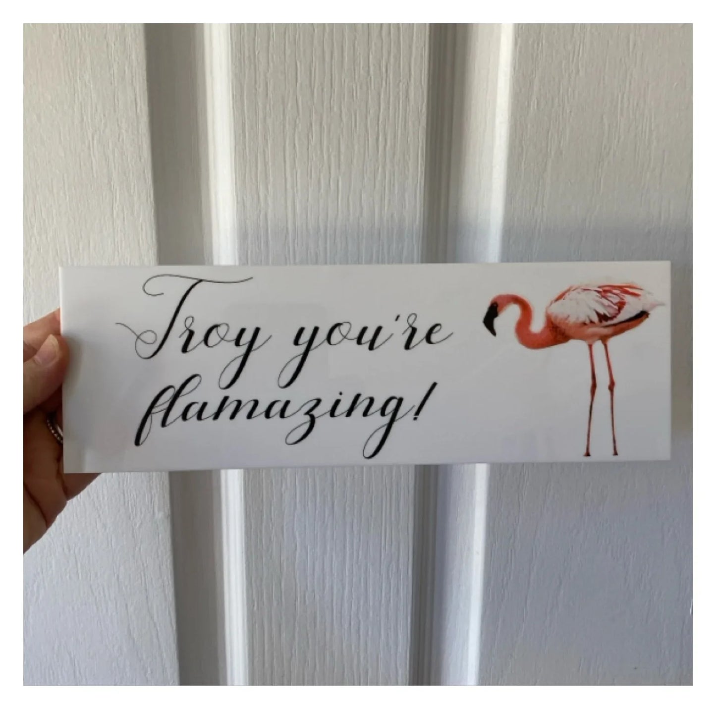Flamingo Custom Personalised Sign - The Renmy Store Homewares & Gifts