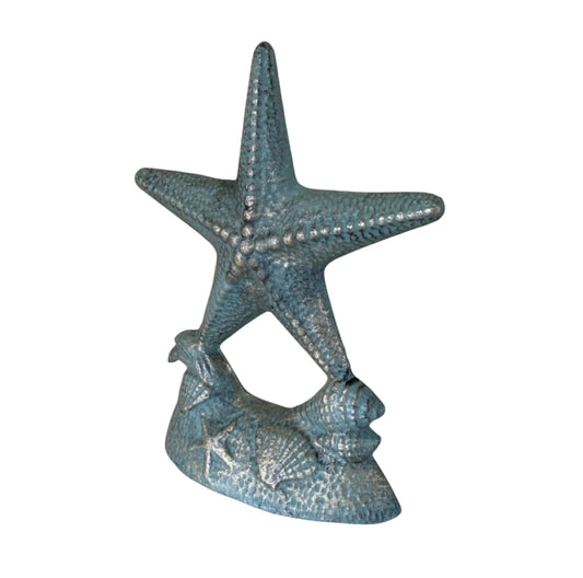 Door Stop Starfish Coastal Beach Rustic Cast Iron - The Renmy Store Homewares & Gifts