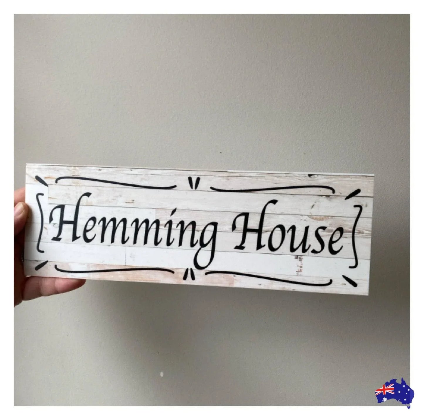 Cabin Custom Personalised French White Sign - The Renmy Store Homewares & Gifts