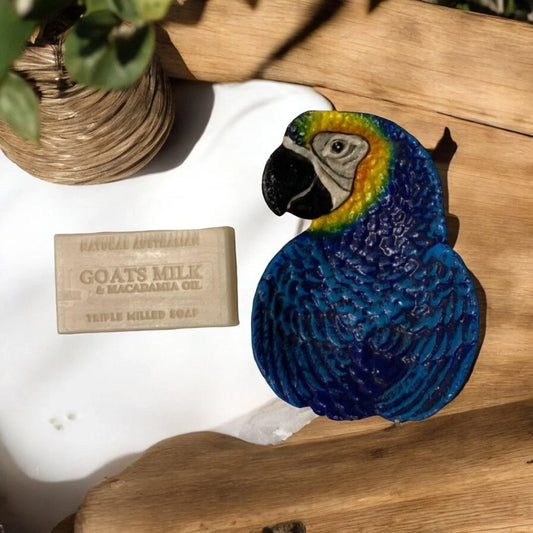Parrot Bird Goats Milk Soap Holder Bathroom Gift Hamper - The Renmy Store Homewares & Gifts