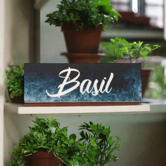 Label Name Custom Personalised Text Blue Sign - The Renmy Store Homewares & Gifts