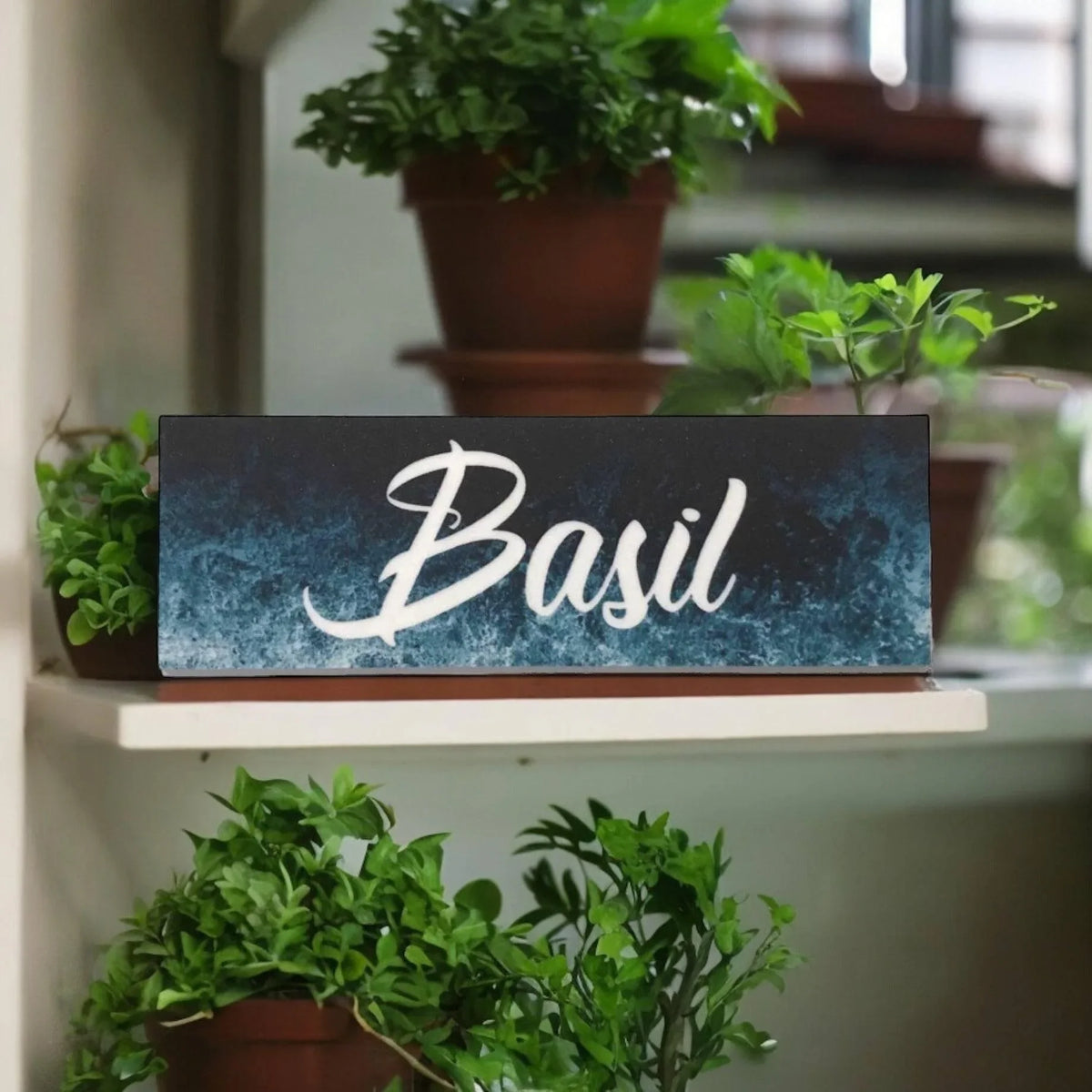 Label Name Custom Personalised Text Blue Sign - The Renmy Store Homewares & Gifts