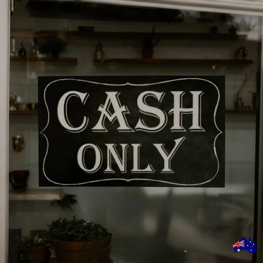 Cash Only Market Stall Business Retail Sign - The Renmy Store Homewares & Gifts