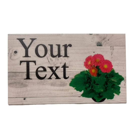 Gerbera Flower Garden Custom Personalised Sign - The Renmy Store Homewares & Gifts