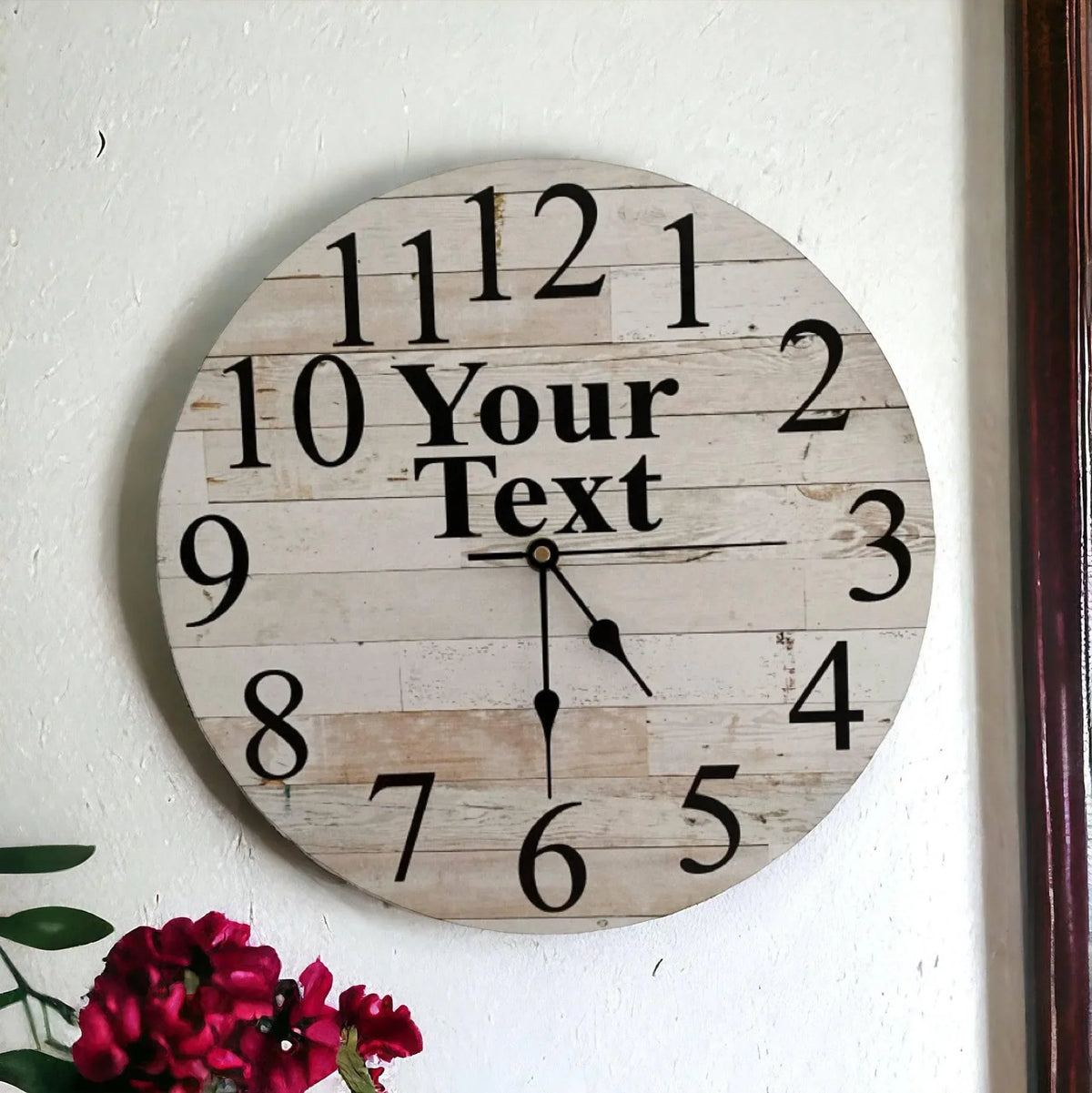 Clock Wall Wooden Custom Personalised Aussie Made - The Renmy Store Homewares & Gifts