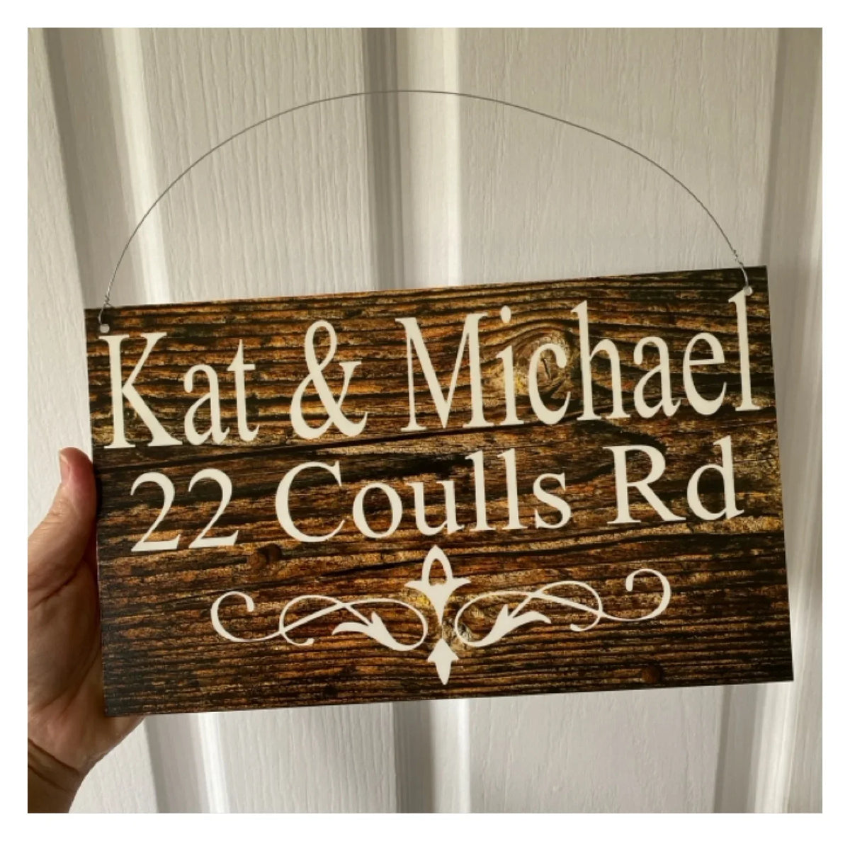 Custom Personalised Dark Wood Look Sign - The Renmy Store Homewares & Gifts