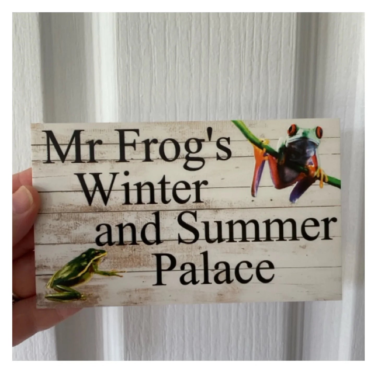 Frog Garden Custom Personalised Sign - The Renmy Store Homewares & Gifts