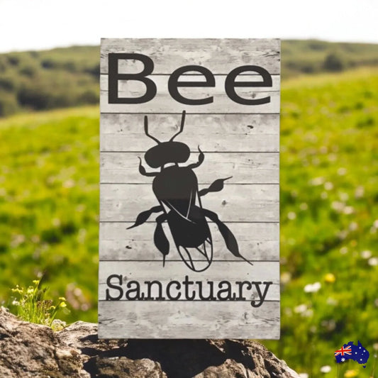 Bee Australian Native Sanctuary Garden Sign - The Renmy Store Homewares & Gifts