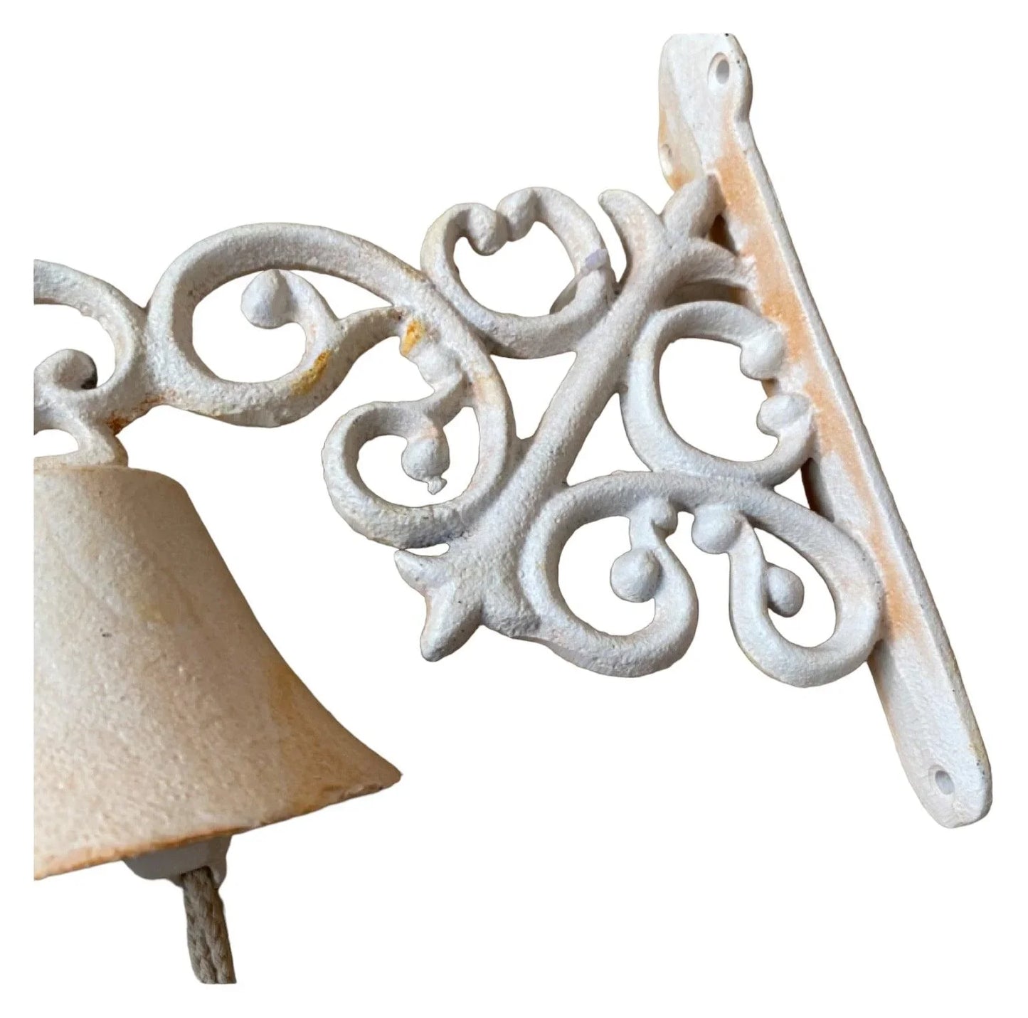 Door Bell Rustic White Scroll Cast Iron - The Renmy Store Homewares & Gifts