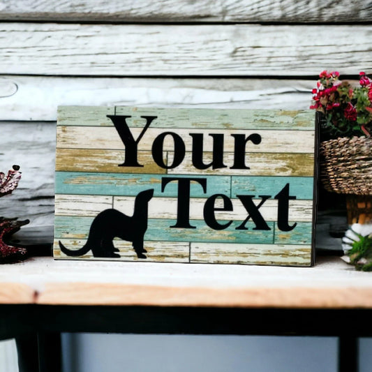 Ferret Custom Personalised Blue Sign - The Renmy Store Homewares & Gifts