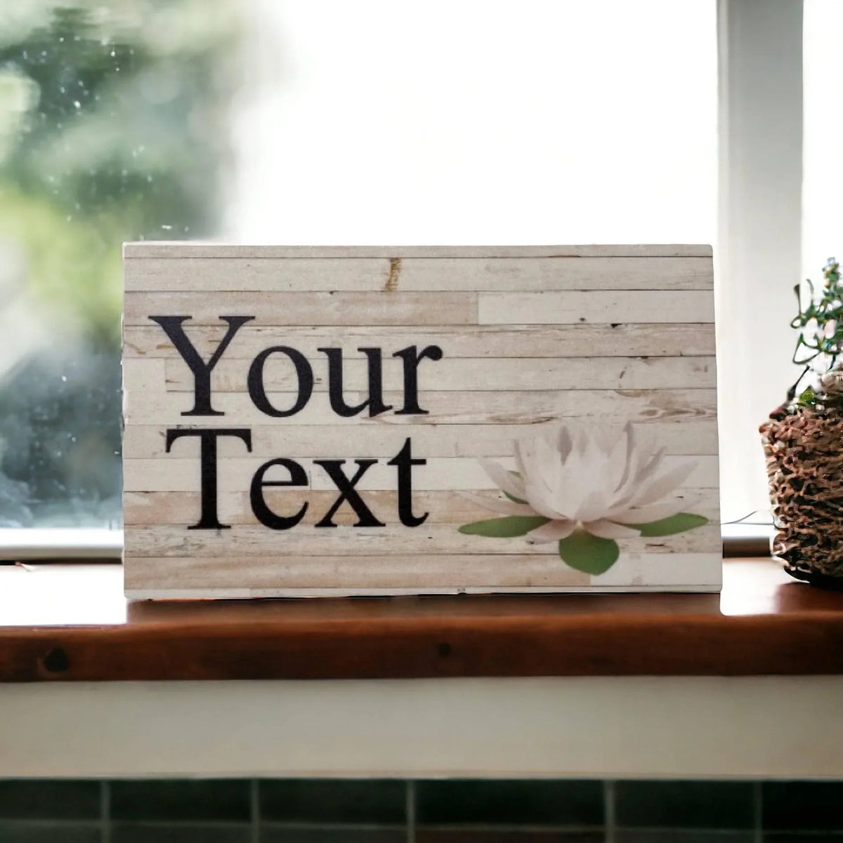 Lotus Flower Custom Personalised Sign - The Renmy Store Homewares & Gifts