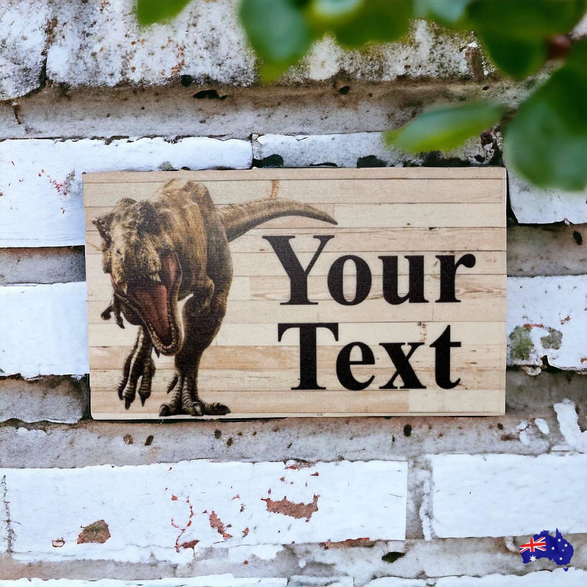Dinosaur Custom Personalised Rustic Sign - The Renmy Store Homewares & Gifts