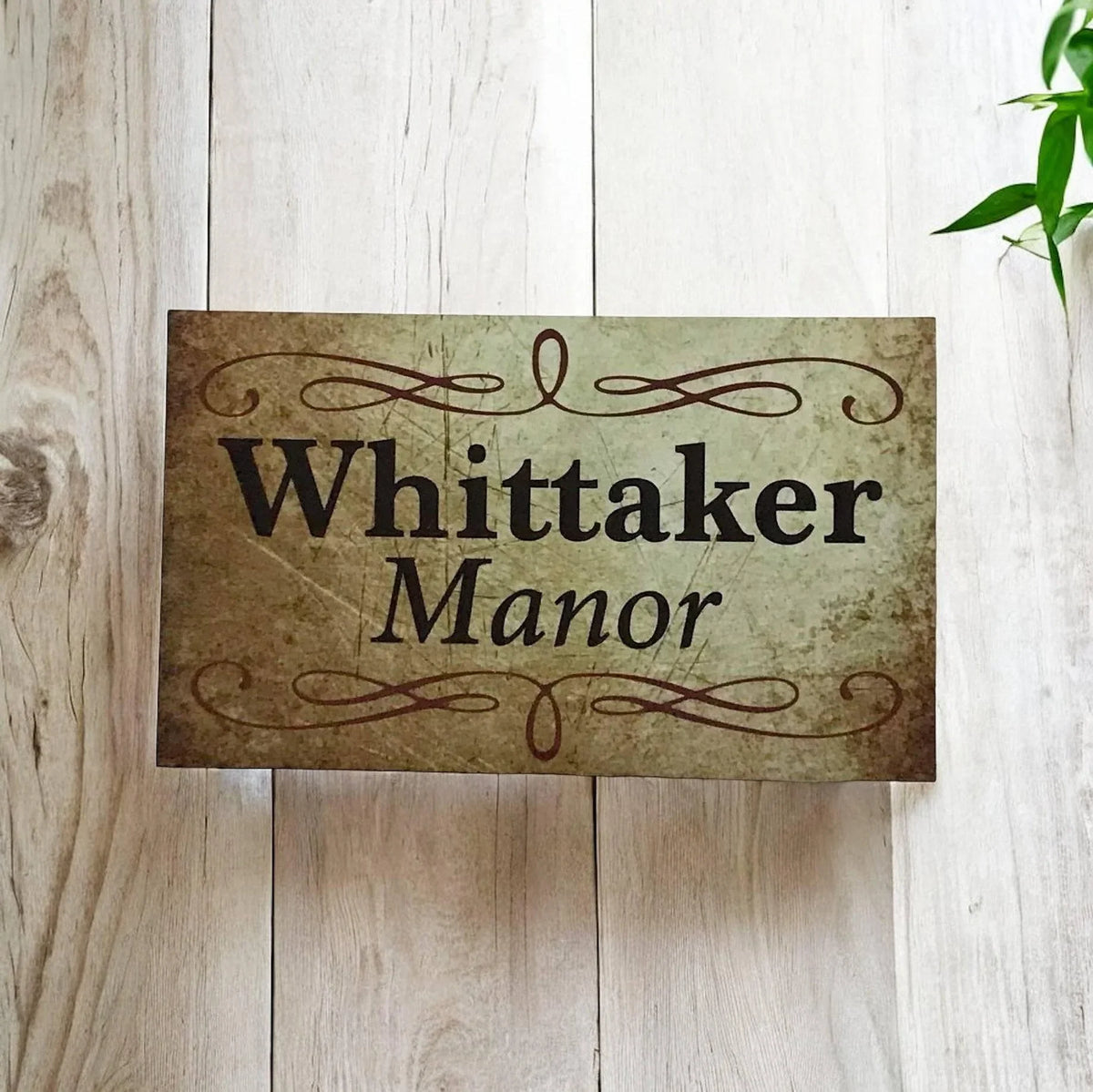 Manor Your Name Vintage Custom Sign - The Renmy Store Homewares & Gifts