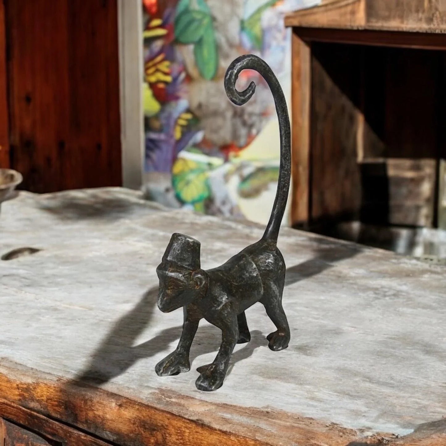 Monkey Tall Tail Antique Gold Ornament - The Renmy Store Homewares & Gifts