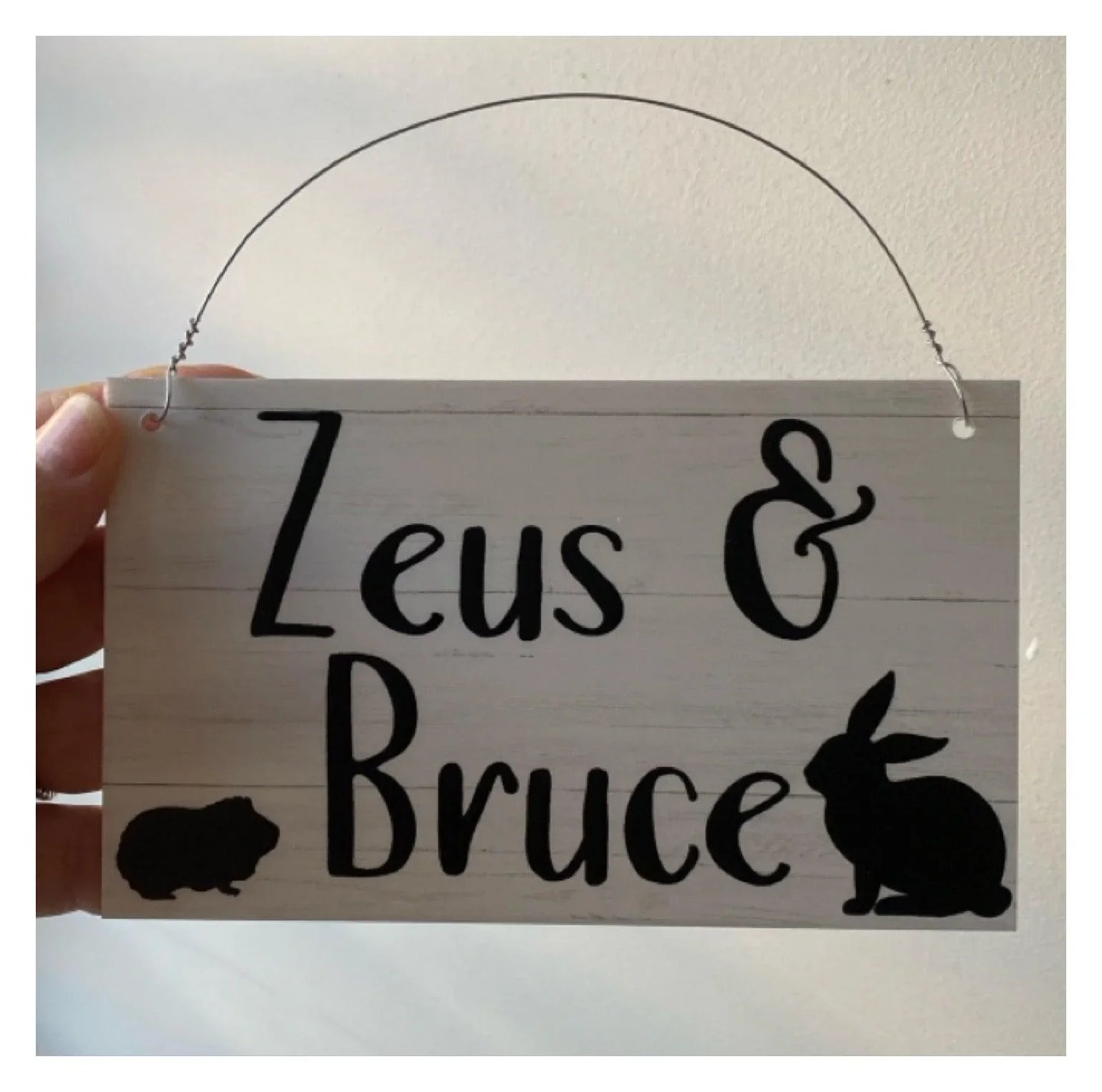 Rabbit Guinea Pig Custom Personalised Sign - The Renmy Store Homewares & Gifts