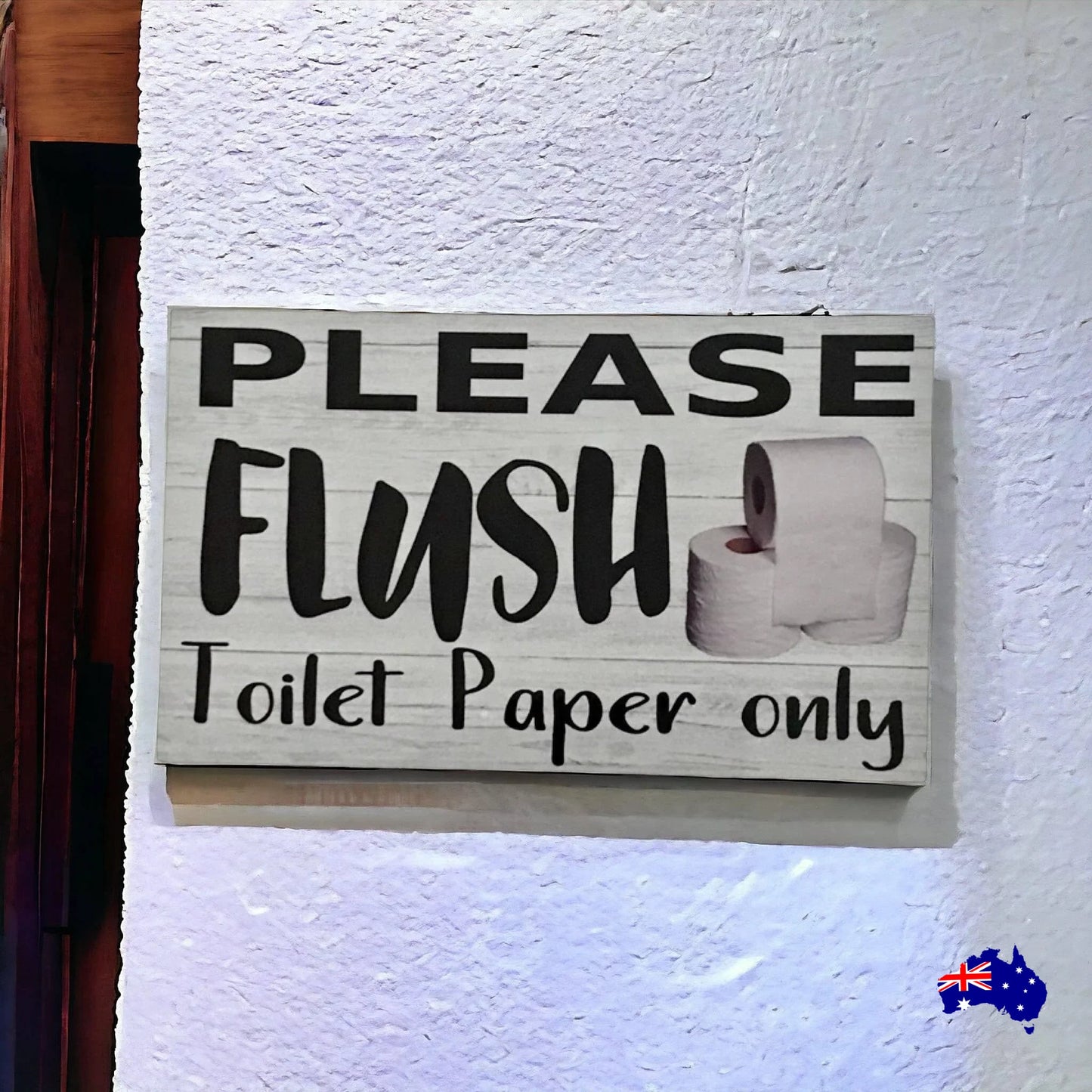 Please Flush Toilet Paper Only Sign - The Renmy Store Homewares & Gifts
