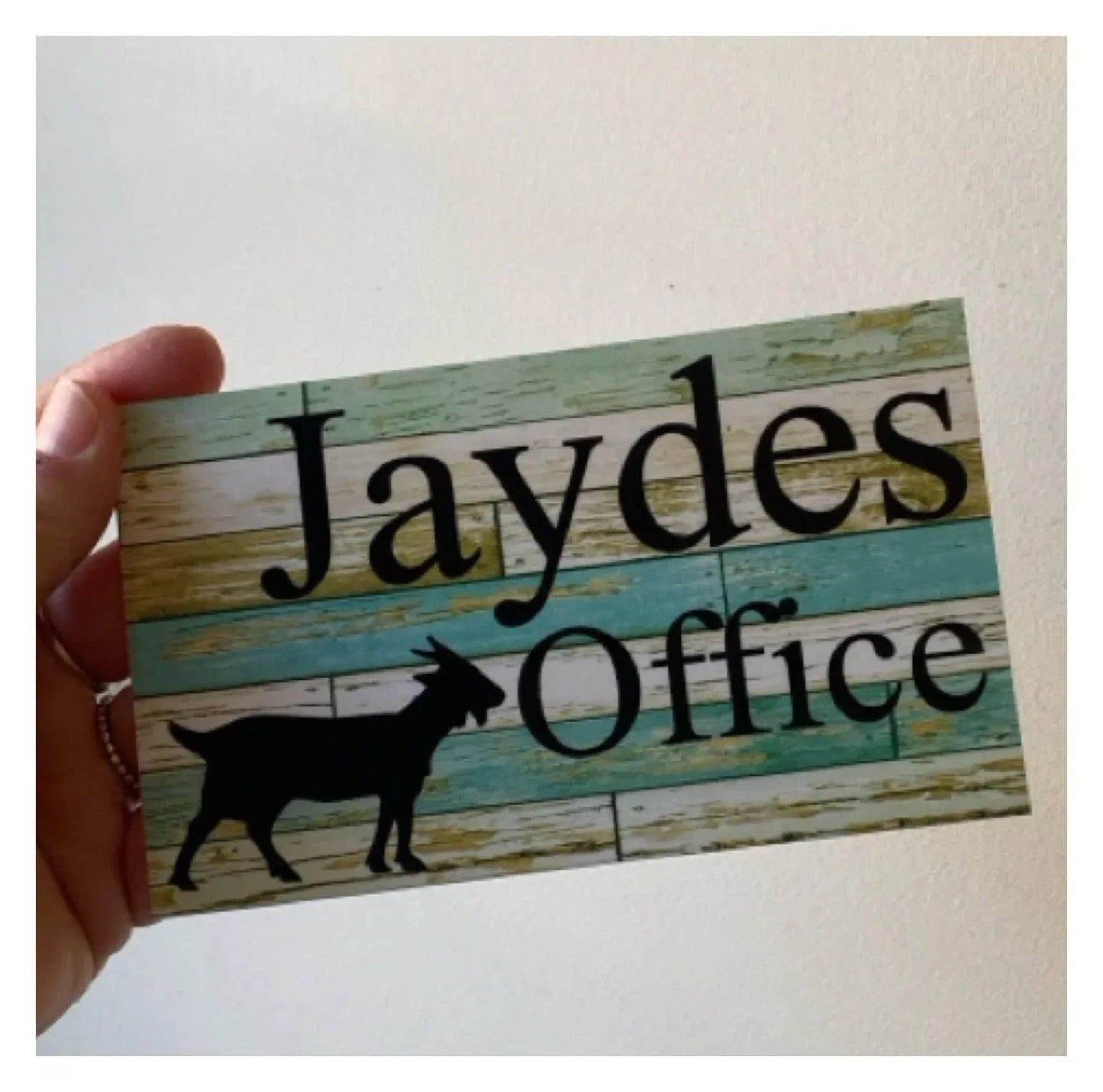 Goat Custom Personalised Country Blue Sign - The Renmy Store Homewares & Gifts