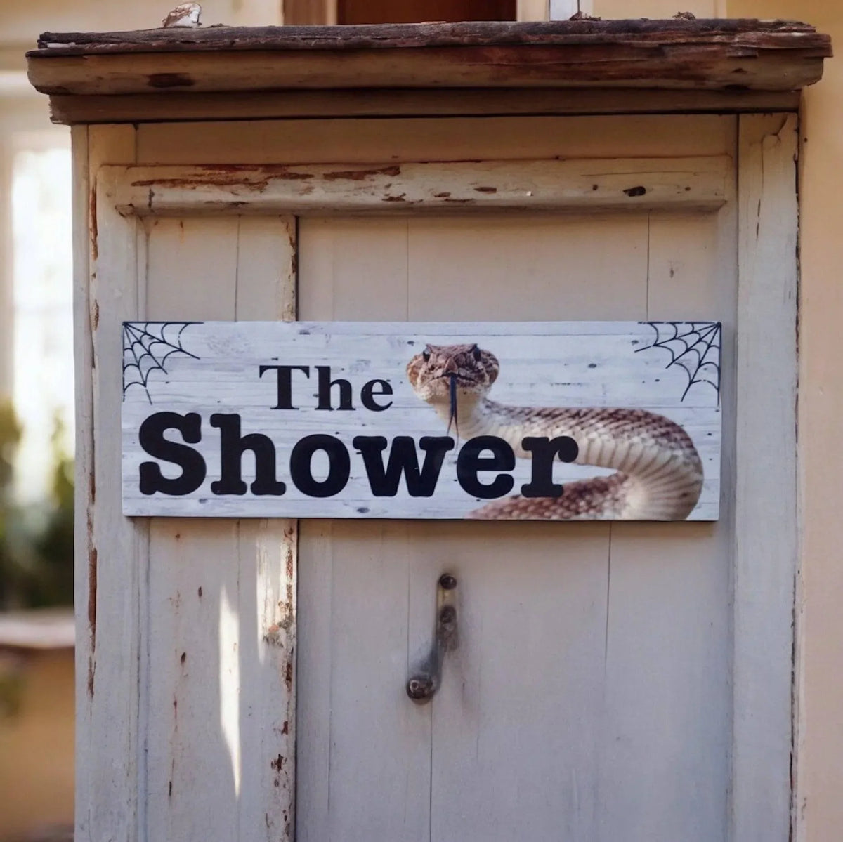 The Shower with Snake Outback Sign - The Renmy Store Homewares & Gifts