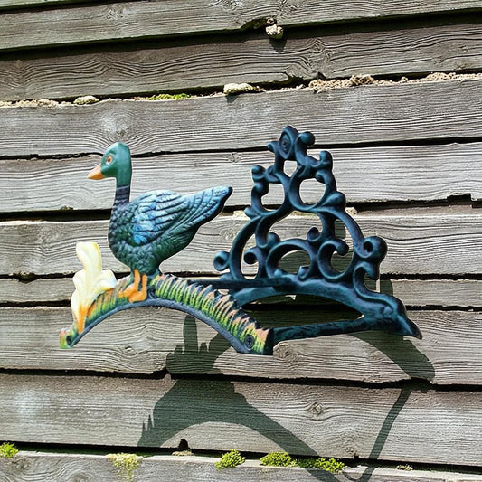 Hose Wall Holder Duck Cast Iron Vintage Garden