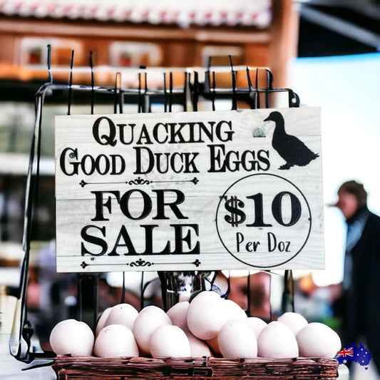 Duck Eggs For Sale Farm Stall Custom Sign - The Renmy Store Homewares & Gifts