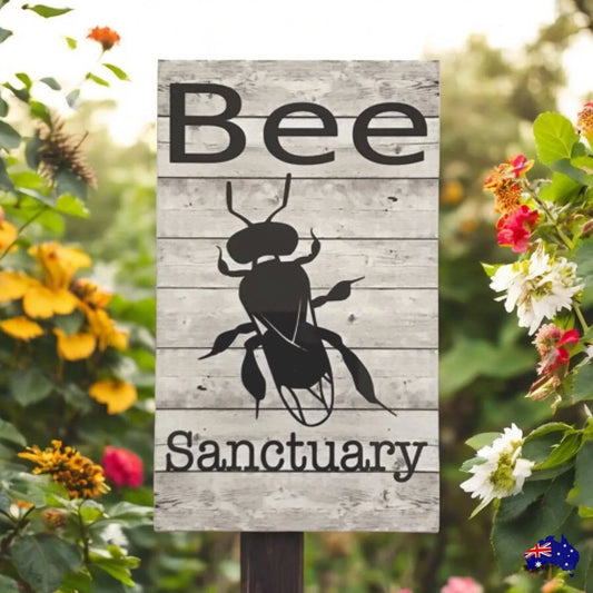 Bee Australian Native Sanctuary Garden Sign - The Renmy Store Homewares & Gifts
