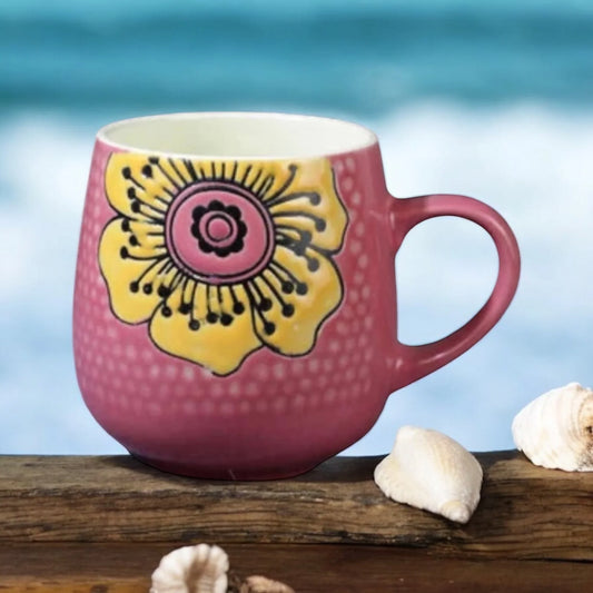 Mug Cup Tea Coffee Pink Flower - The Renmy Store Homewares & Gifts
