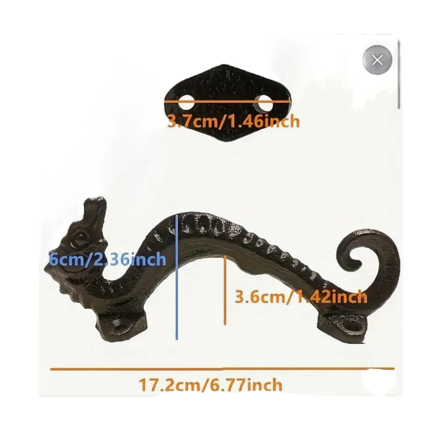 Handle Furniture Door Gate Coastal Seahorse - The Renmy Store Homewares & Gifts