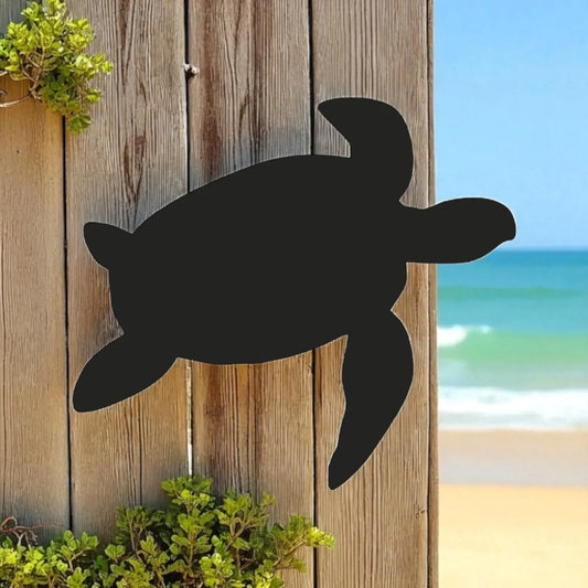 Turtle Decorative Outdoor Black White Wall Art Laser Cut