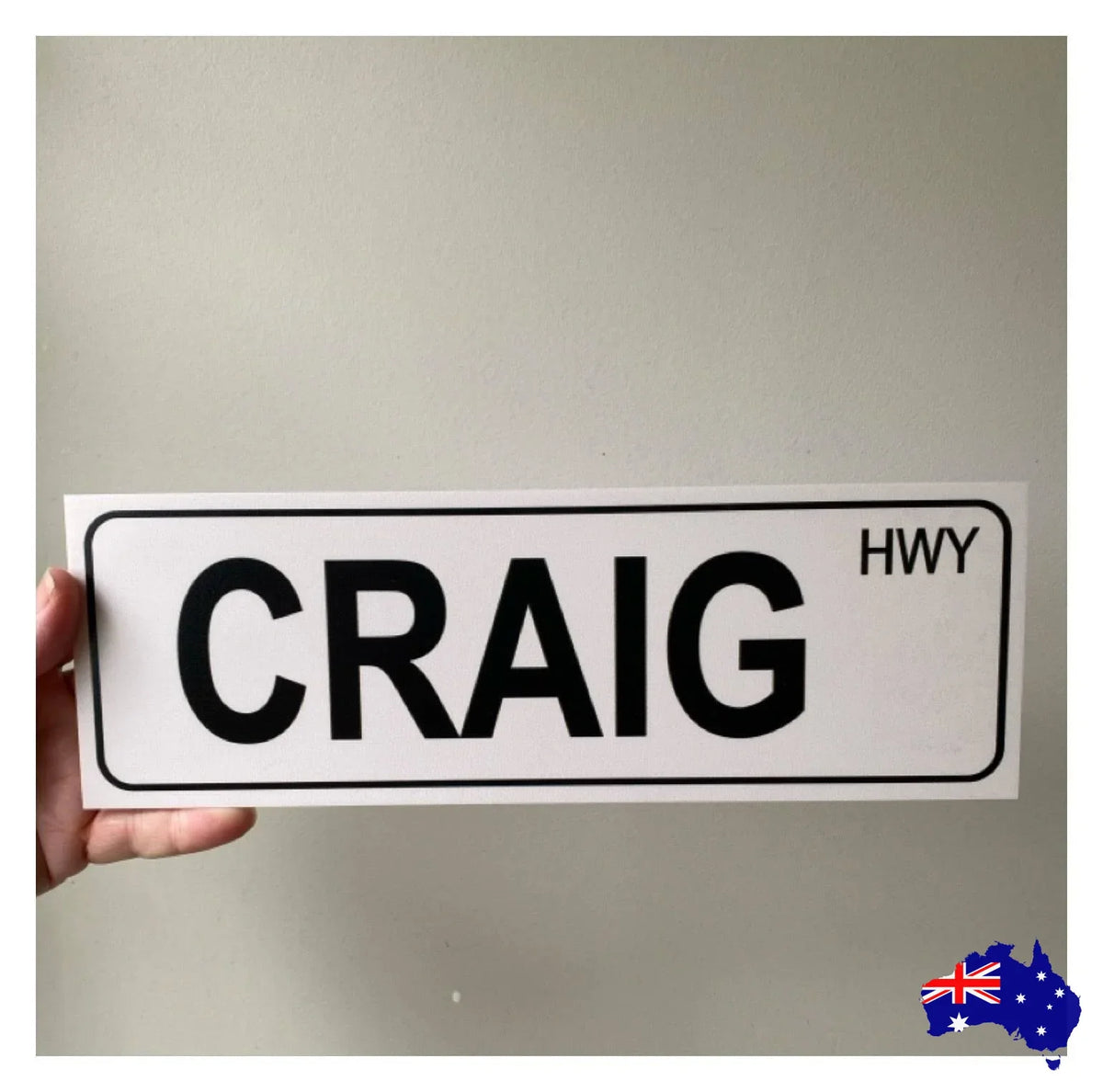 Street Grey Custom Personalised Sign - The Renmy Store Homewares & Gifts