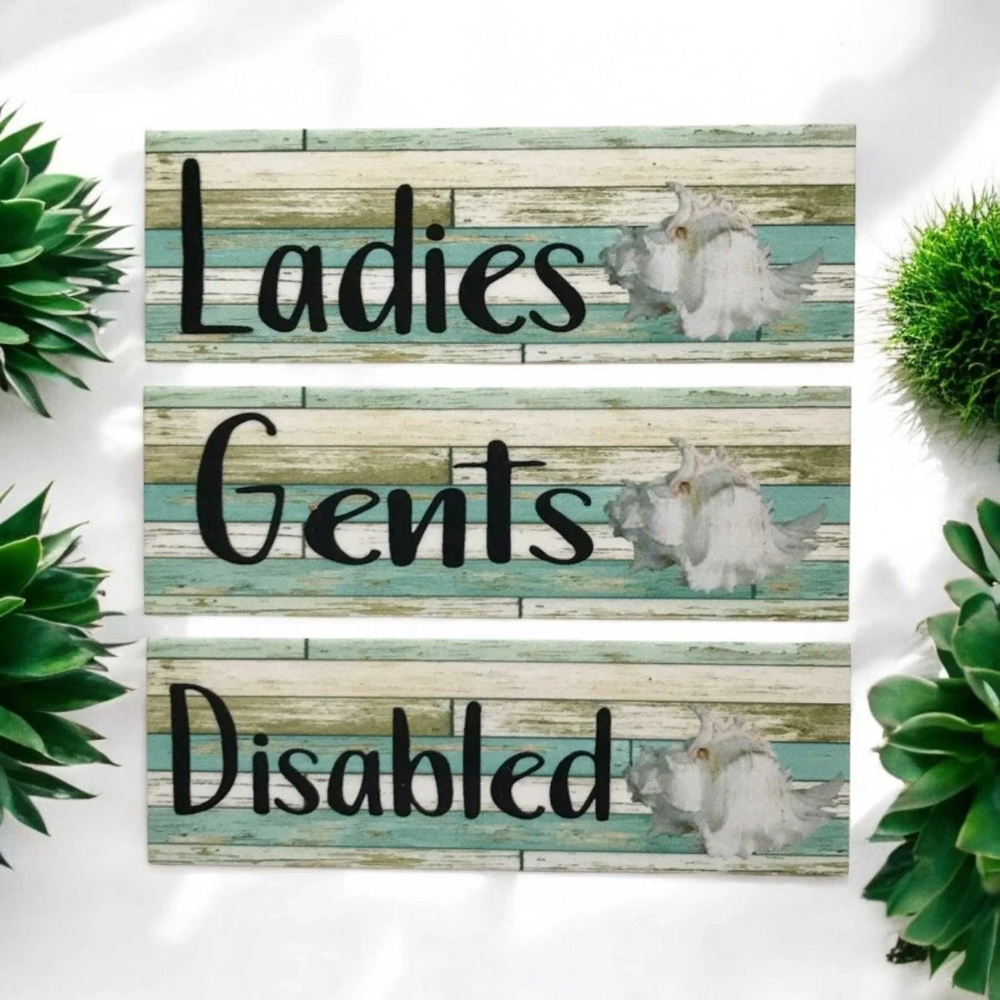Ladies Gents Disabled Toilet Door Beach Sign - The Renmy Store Homewares & Gifts