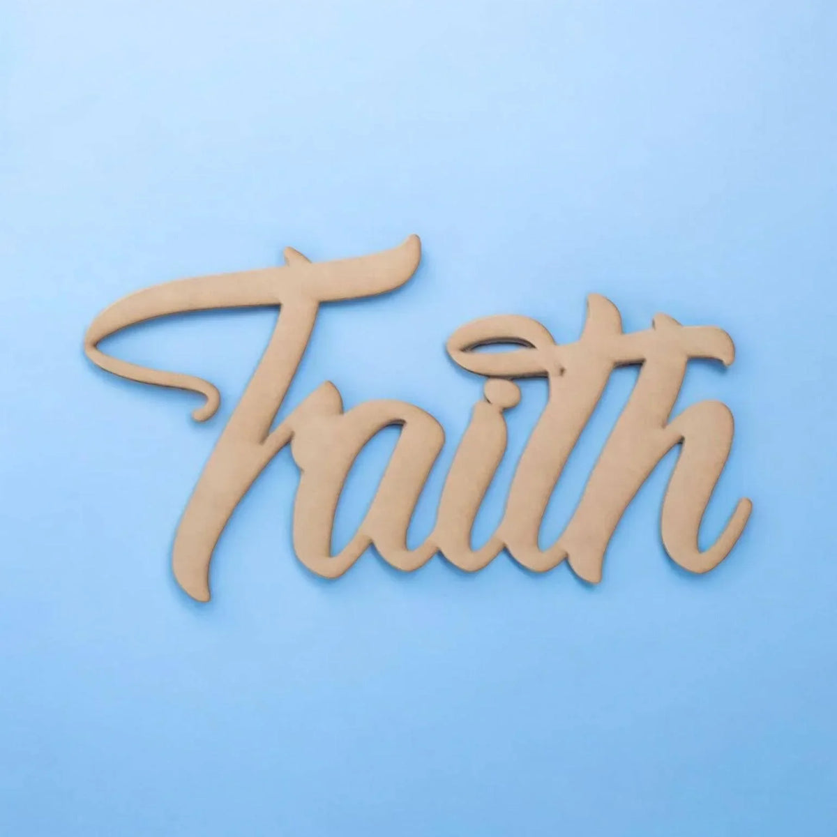 Faith Word Wall Quote Art DIY Raw MDF Timber Wood - The Renmy Store Homewares & Gifts