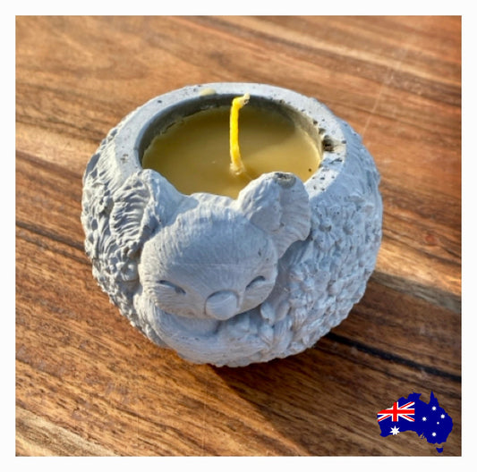 Pure Beeswax Koala Candle Aussie Handmade