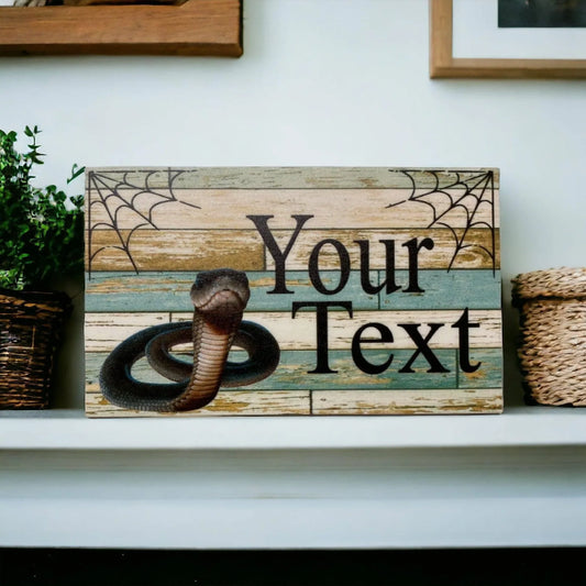 Snake Custom Personalised Blue Sign - The Renmy Store Homewares & Gifts