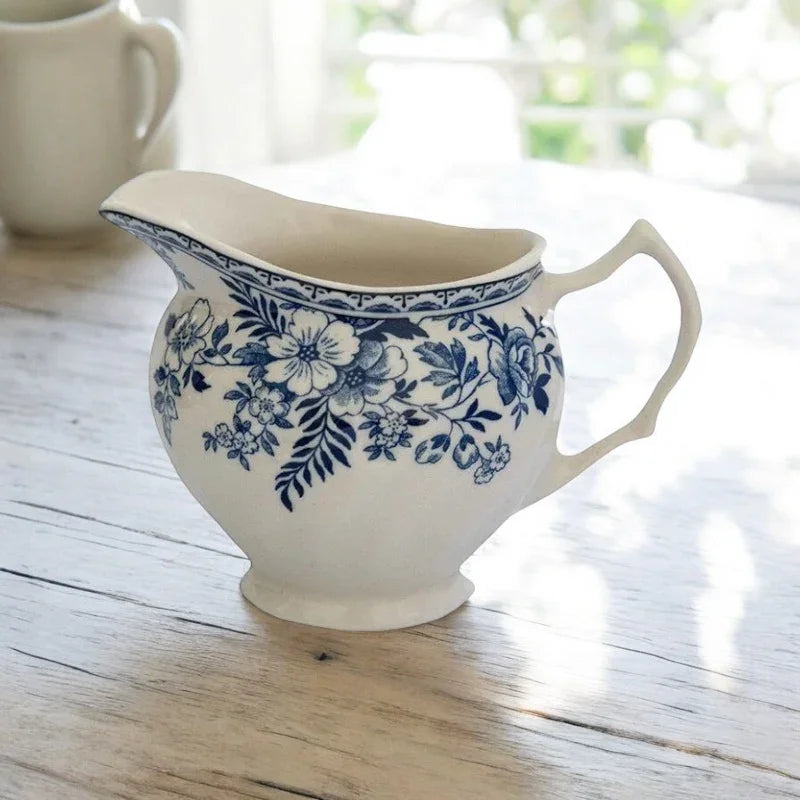 Milk Jug Floral Blue Hamptons - The Renmy Store Homewares & Gifts