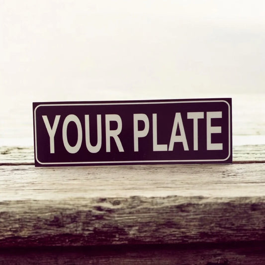 Number House Plate Custom Personalised Purple Sign - The Renmy Store Homewares & Gifts