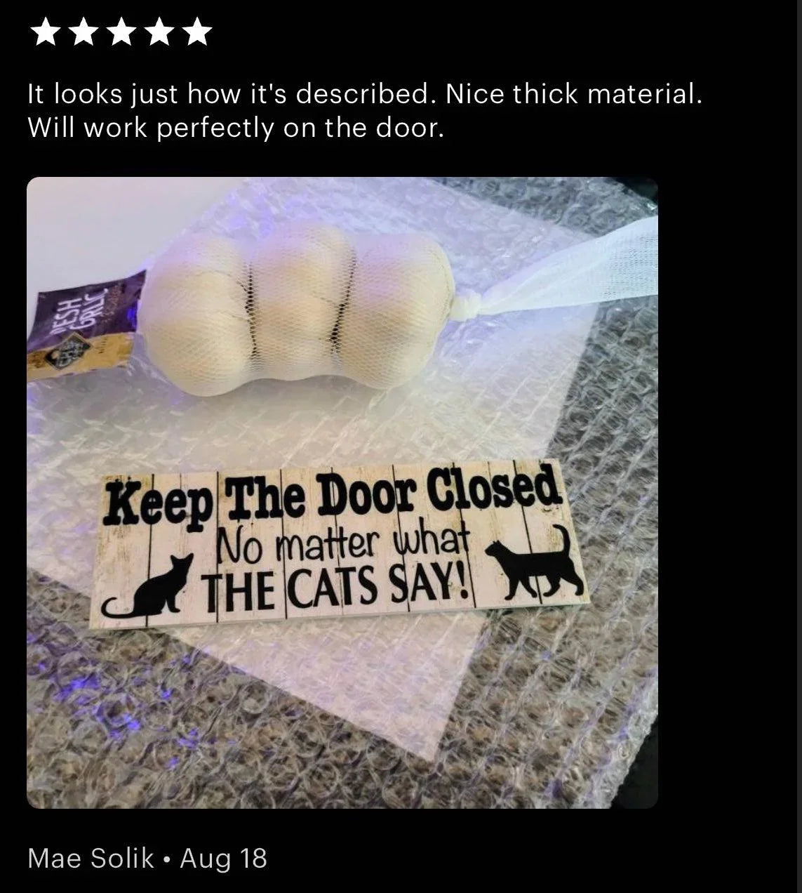 Keep The Door Closed No Matter What The Cats Say Sign - The Renmy Store Homewares & Gifts