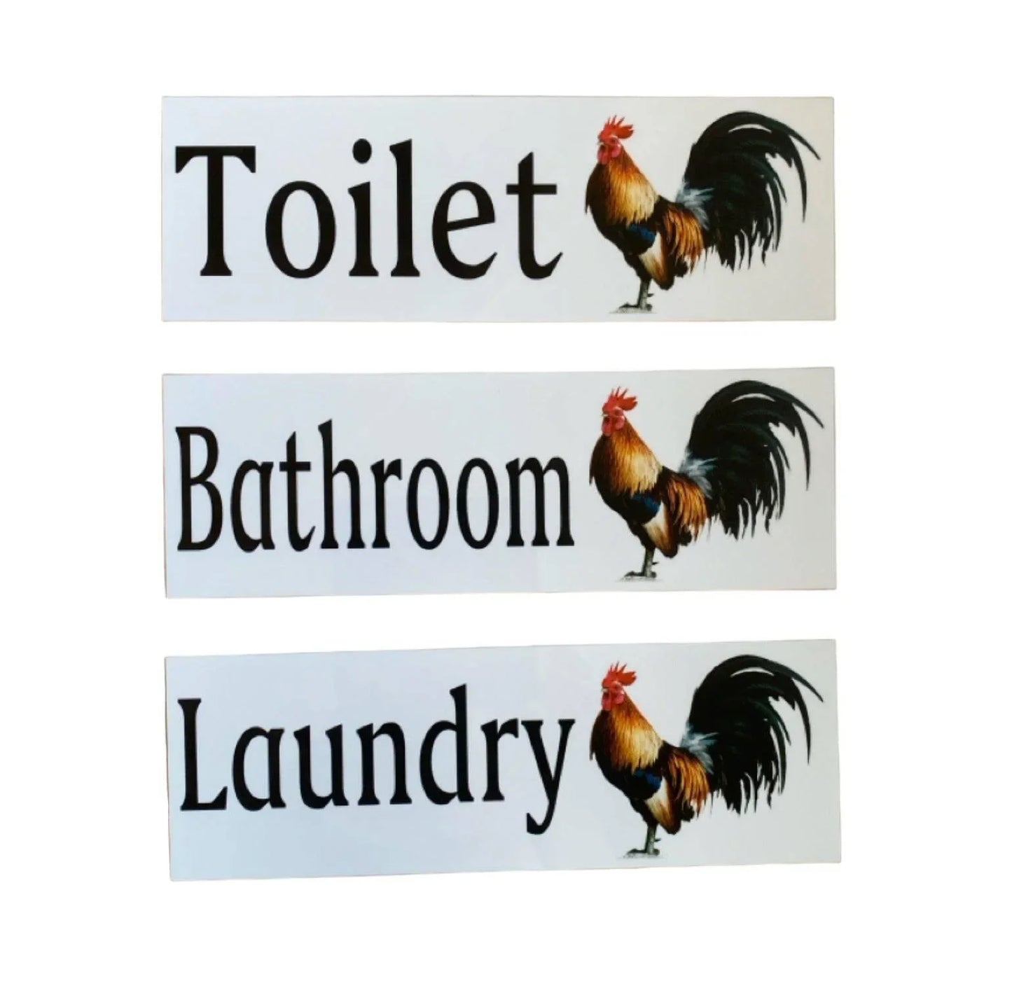 Rooster Toilet Laundry Bathroom Sign - The Renmy Store Homewares & Gifts
