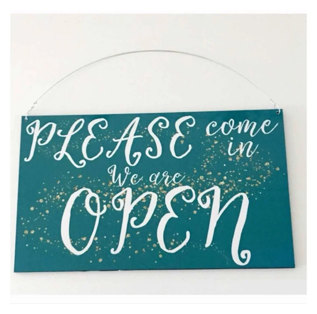 Open Closed Business Shop Cafe Hanging Sign Aqua Chic - The Renmy Store Homewares & Gifts