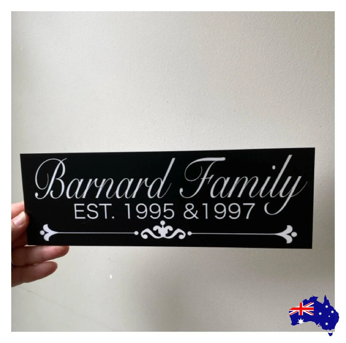 Family Name Custom Personalised Vintage Black Sign - The Renmy Store Homewares & Gifts