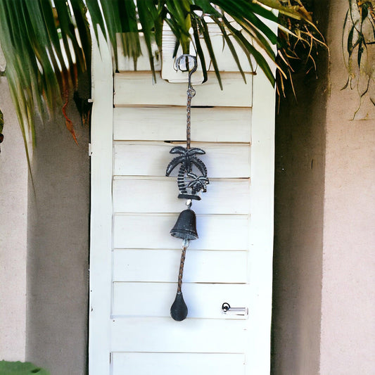 Palm Tree Door Bell Cast Iron - The Renmy Store Homewares & Gifts