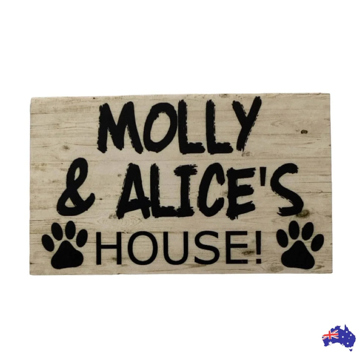 Dogs House Paw Pet Personalised Custom Sign - The Renmy Store Homewares & Gifts